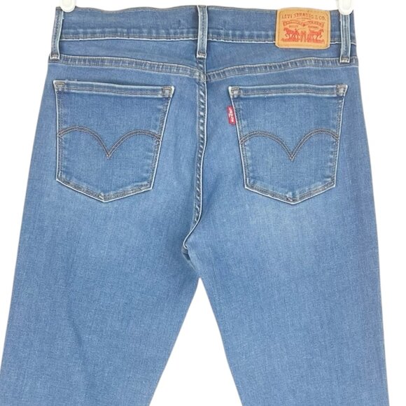 Levis 710 Women's Super Skinny Blue Jeans Size 28 Mid-Rise Stretch Low Rise - Picture 4 of 10